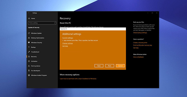 Win101903重置方法与使用技巧