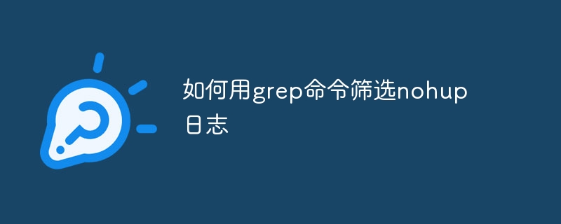 如何用grep命令筛选nohup日志
