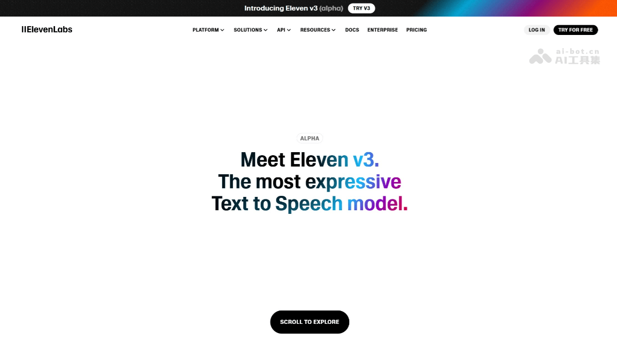 Eleven v3— ElevenLabs推出的文本转语音模型