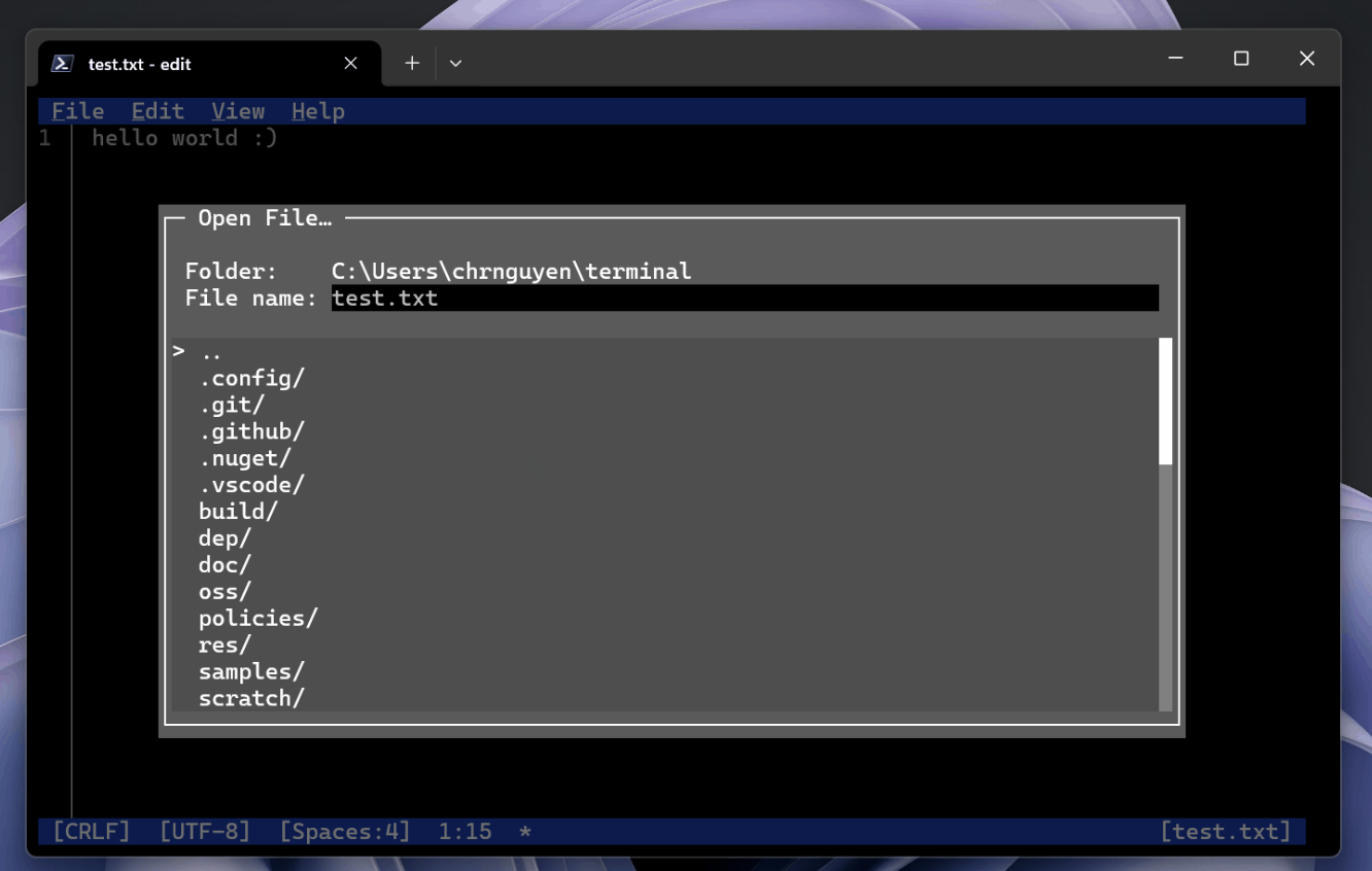 微软推出现代重制版 MS-DOS Edit 编辑器:Rust 语言编写 205KB 体积强调轻量、支持大文件处理