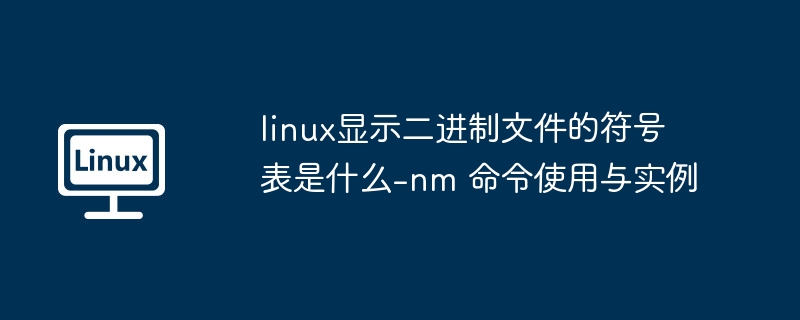 linux显示二进制文件的符号表是什么-nm 命令使用与实例