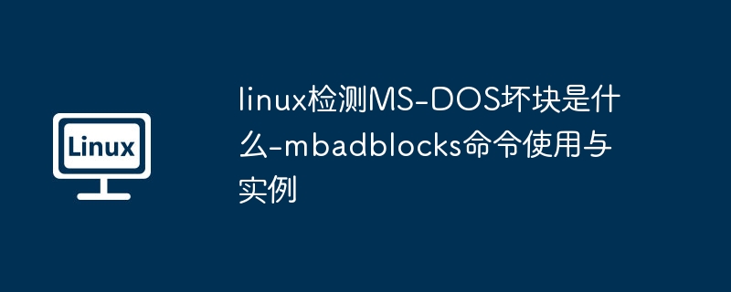 Linux检测MS-DOS坏块：mbadblocks使用教程