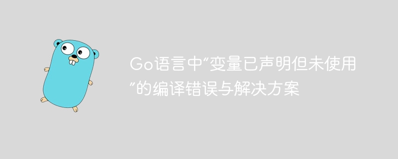 未使用变量错误怎么解决