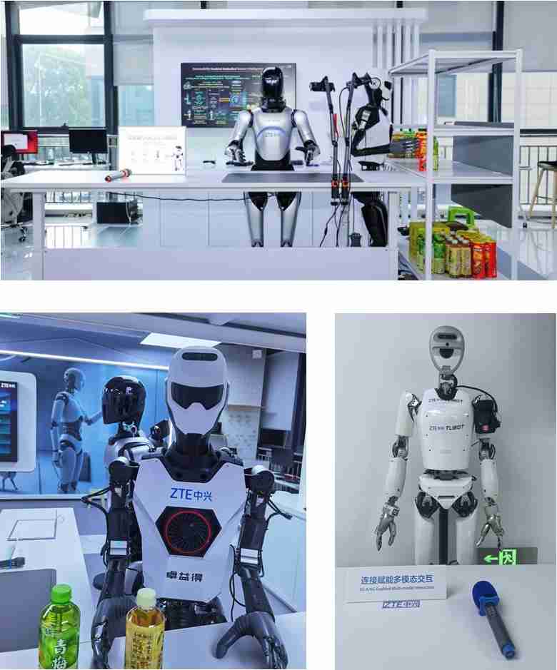 多品牌具身机器人异构协同——中兴通讯打造业界首个5GA/6G赋能的群智异构协同场景