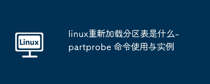 Linux分区表重载方法-partprobe命令使用教程