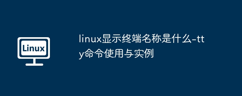 Linux终端名称叫tty，tty命令使用教程
