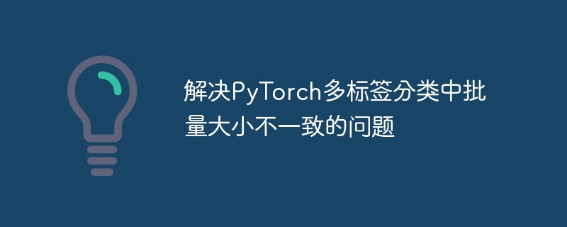 解决PyTorch多标签分类中批量大小不一致的问题