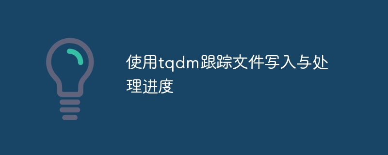 使用tqdm跟踪文件写入与处理进度
