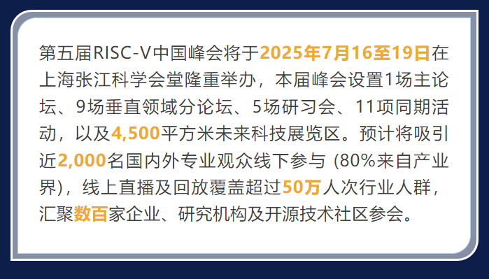 2025 RISC-V 中国峰会议程正式公布！