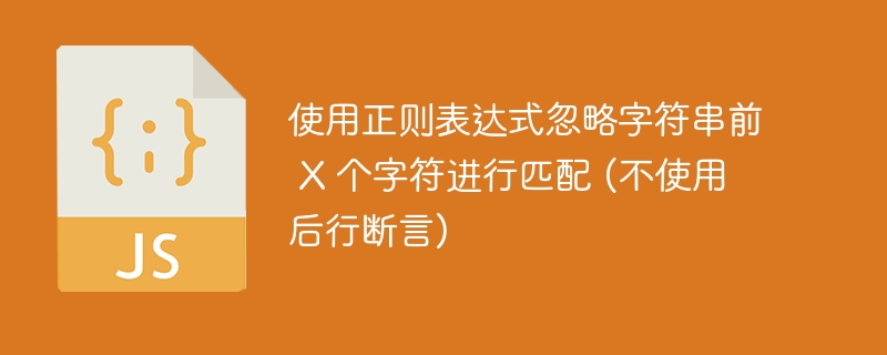 使用正则表达式忽略字符串前 X 个字符进行匹配 (不使用后行断言)