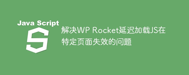 解决WP Rocket延迟加载JS在特定页面失效的问题