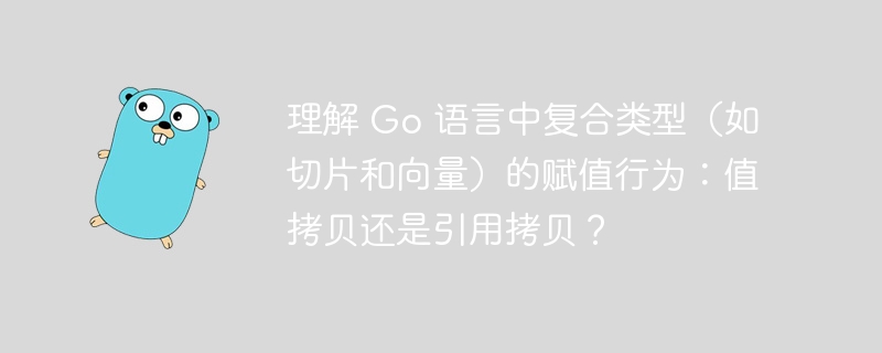 理解 Go 语言中复合类型（如切片和向量）的赋值行为：值拷贝还是引用拷贝？
