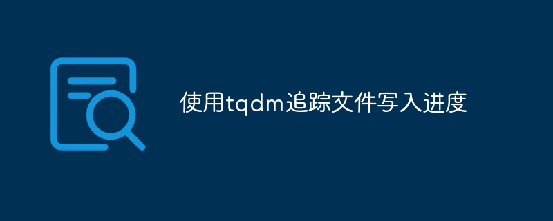 使用tqdm跟踪文件写入进度方法
