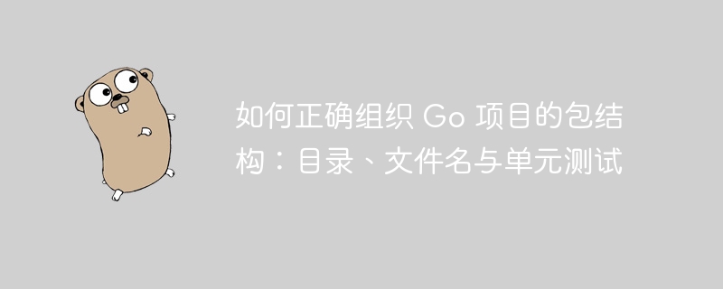 如何正确组织 Go 项目的包结构:目录、文件名与单元测试
