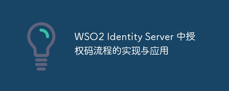 WSO2 Identity Server 中授权码流程的实现与应用

