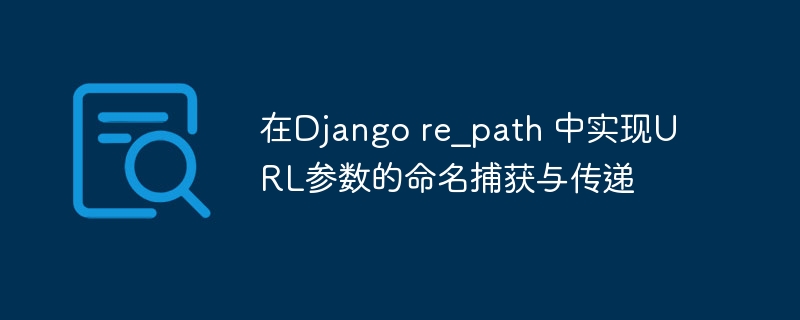 在Django re_path 中实现URL参数的命名捕获与传递