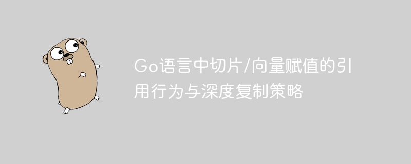 Go语言中切片/向量赋值的引用行为与深度复制策略