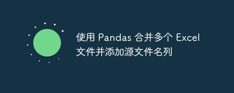 使用 Pandas 合并多个 Excel 文件并添加源文件名列