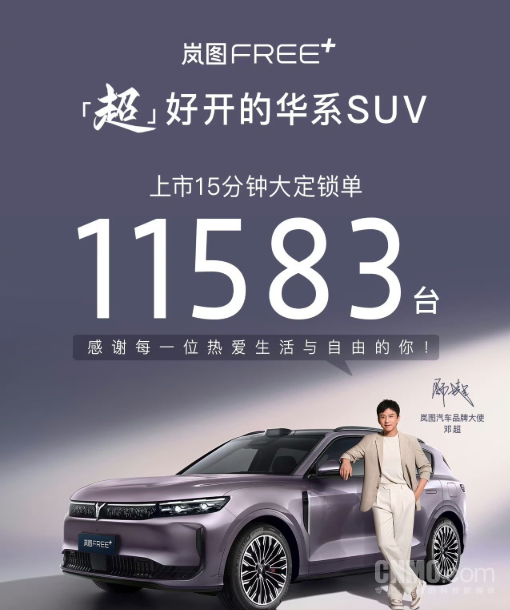 岚图辟谣FREE+“硬件减配”传闻 累计订单已突破2万辆