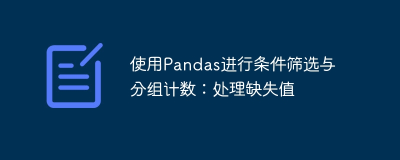 使用Pandas进行条件筛选与分组计数:处理缺失值