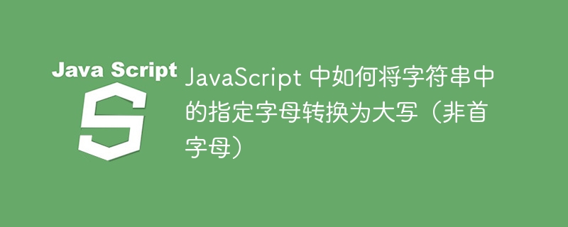 JavaScript 中如何将字符串中的指定字母转换为大写(非首字母)