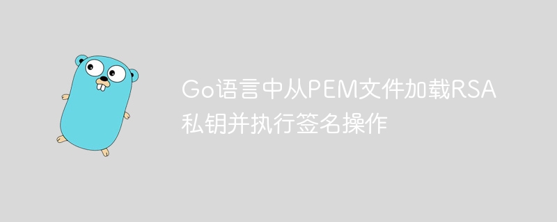 Go语言中从PEM文件加载RSA私钥并执行签名操作