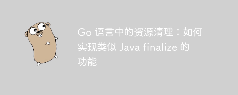 Go 语言中的资源清理：如何实现类似 Java finalize 的功能