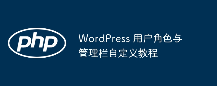 WordPress 用户角色与管理栏自定义教程
