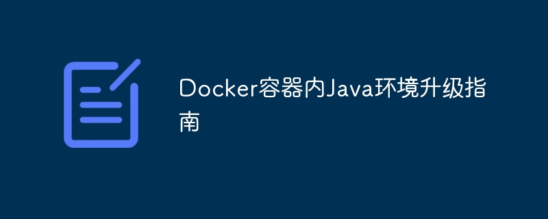 DockerJava环境升级指南