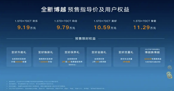 标配Flyme Auto座舱 新款吉利博越开启预售