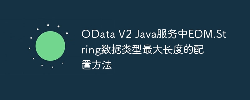 ODataV2EDM.String长度设置方法