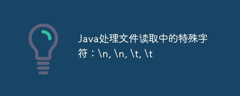 Java处理文件读取中的特殊字符：\n, \n, \t, \t