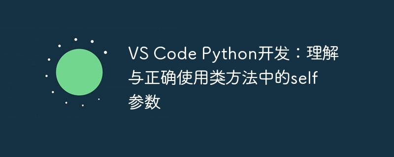 VS Code Python开发:理解与正确使用类方法中的self参数