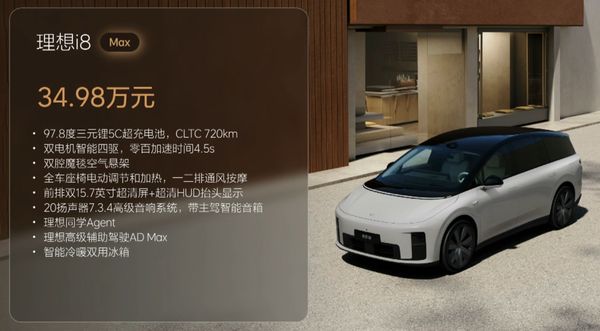 理想i8正式发布 理想首款纯电SUV车型 32.18万元起售