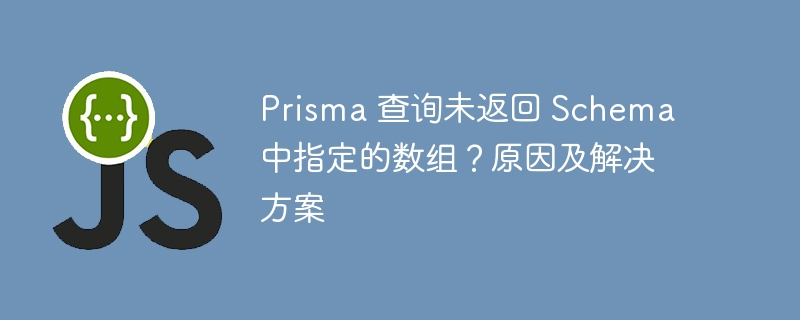 Prisma 查询未返回 Schema 中指定的数组？原因及解决方案