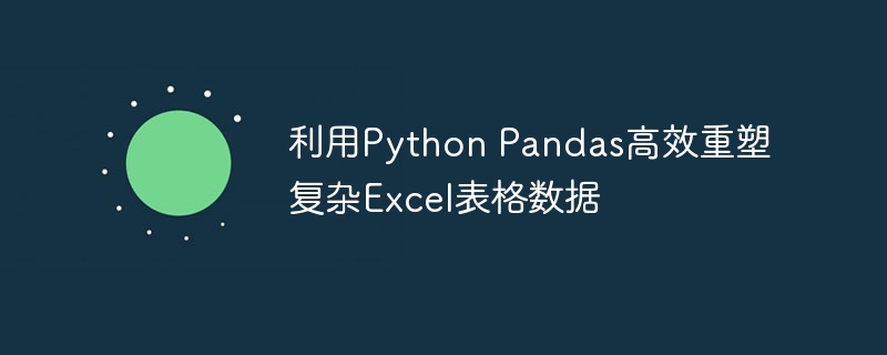 利用Python Pandas高效重塑复杂Excel表格数据