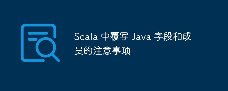 Scala覆写Java字段注意事项