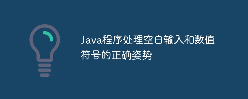 Java程序处理空白输入和数值符号的正确姿势