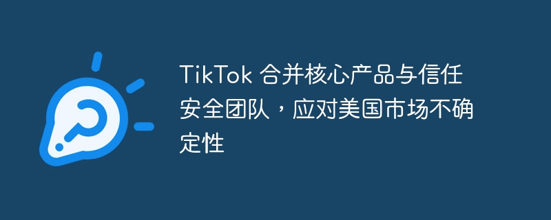 TikTok 合并核心产品与信任安全团队，应对美国市场不确定性