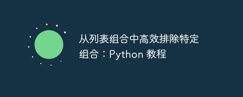 Python高效组合排除技巧详解