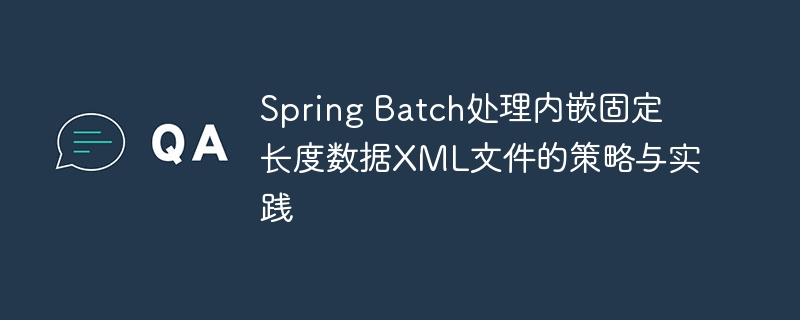 Spring Batch处理内嵌固定长度数据XML文件的策略与实践
