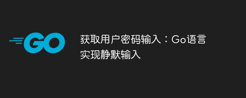 获取用户密码输入:Go语言实现静默输入