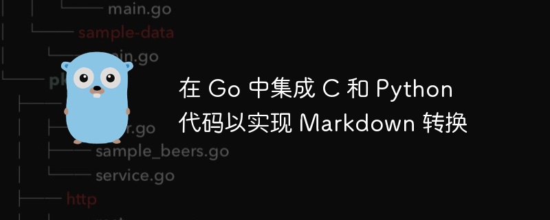 在 Go 中集成 C 和 Python 代码以实现 Markdown 转换