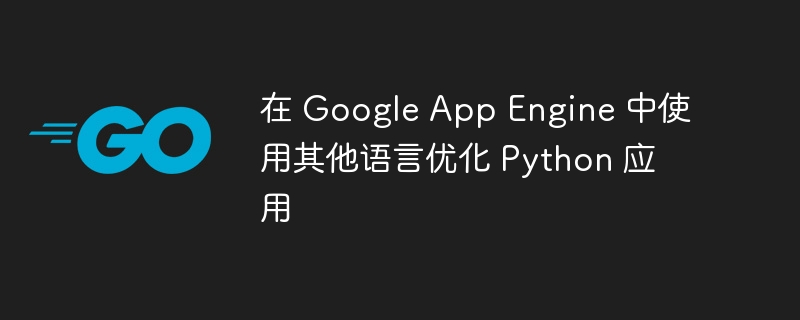 在 Google App Engine 中使用其他语言优化 Python 应用