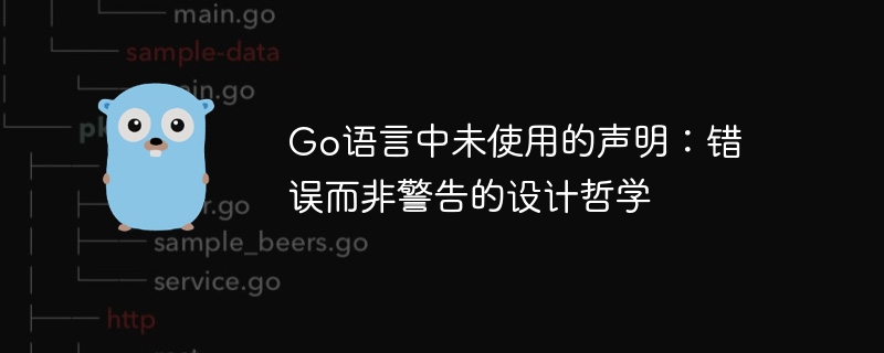 Go语言错误处理哲学未使用声明