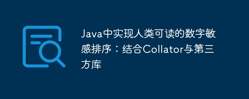 Java人类可读数字排序指南：Collator与库结合使用