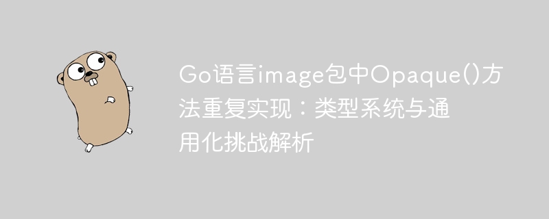 Go语言image包中Opaque()方法重复实现:类型系统与通用化挑战解析