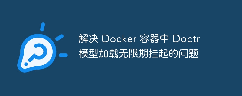 解决 Docker 容器中 Doctr 模型加载无限期挂起的问题
