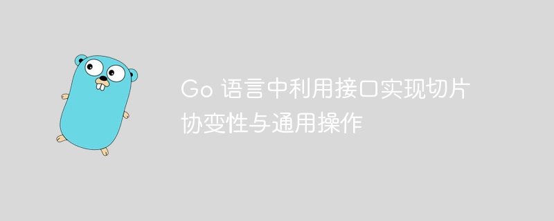 Go 语言中利用接口实现切片协变性与通用操作
