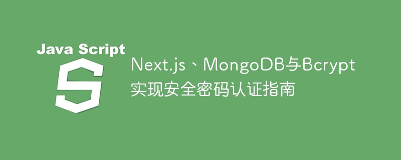 Next.js+MongoDB+Bcrypt登录实现教程